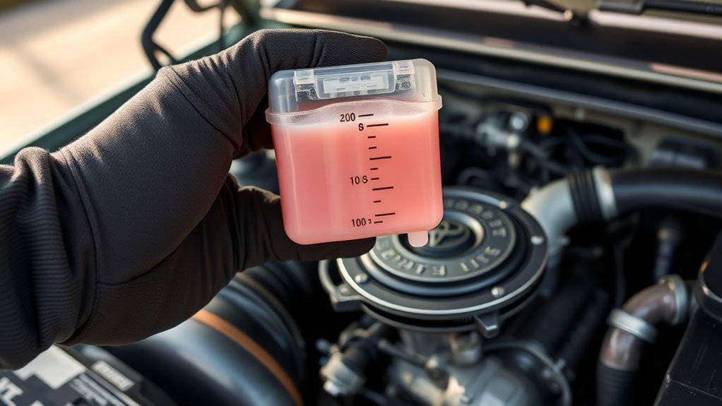 Inspecting Toyota Land Cruiser hoses and coolant-system components for leaks