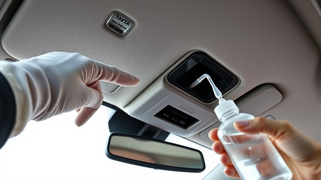 inspect sunroof drain corners