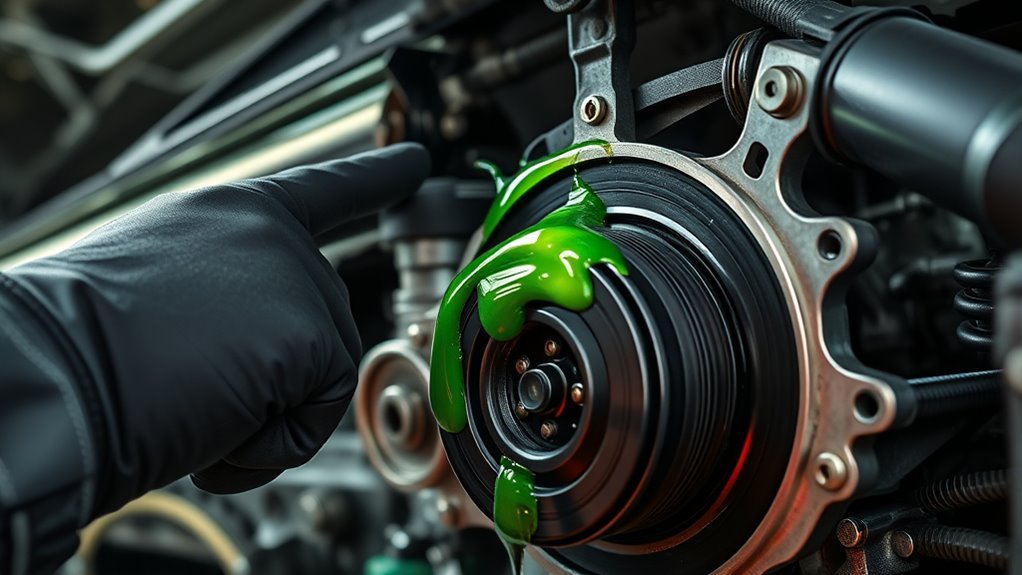 inspect water pump leaks