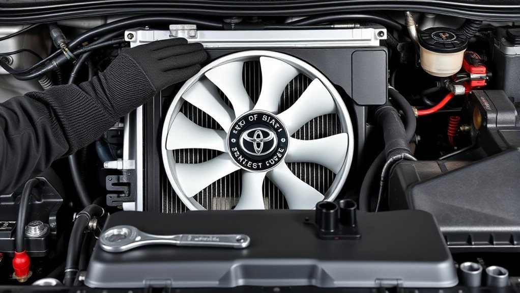 install radiator and shroud