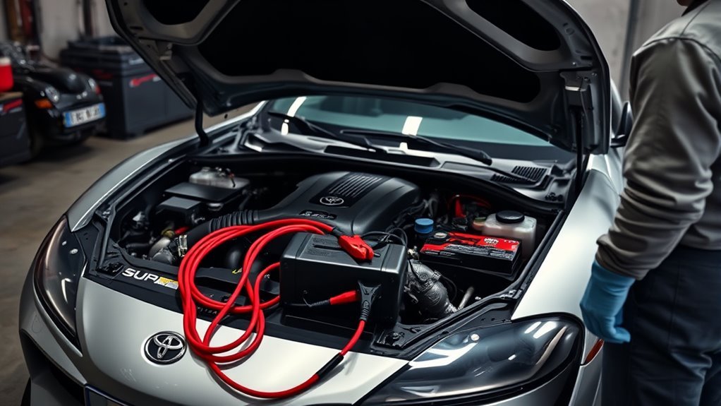 jump start toyota supra safely