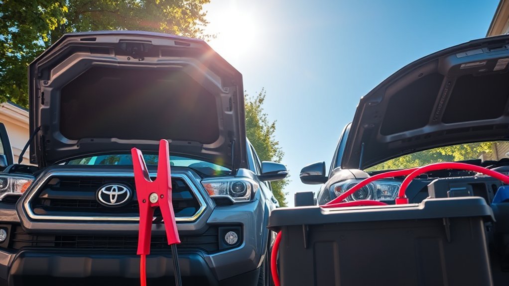 jump start toyota tacoma safely