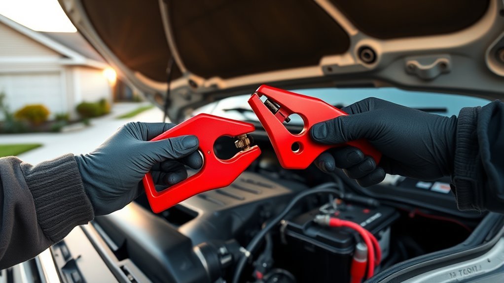 Correct jumper cable connection order for a 2009 Toyota Land Cruiser