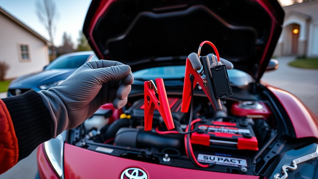 jump starting a supra safely