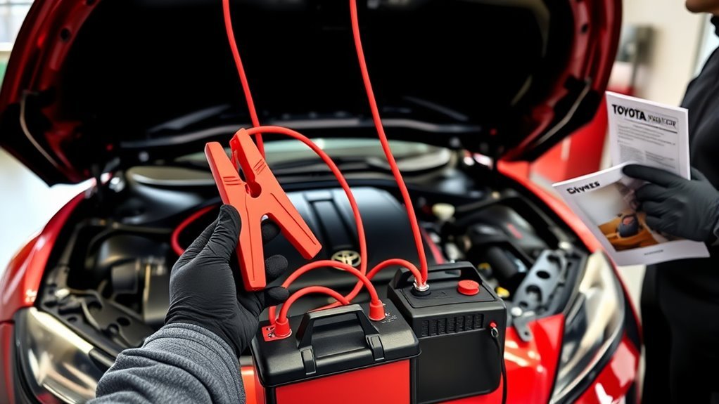 jump starting a toyota supra