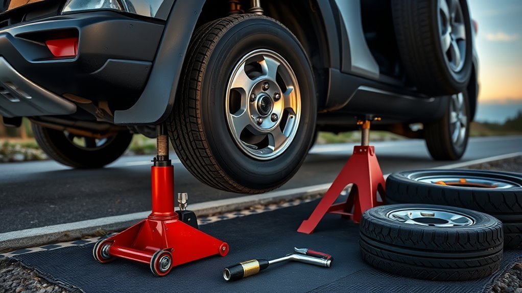 lift and secure vehicle