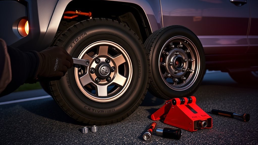 loosen lift remove secure