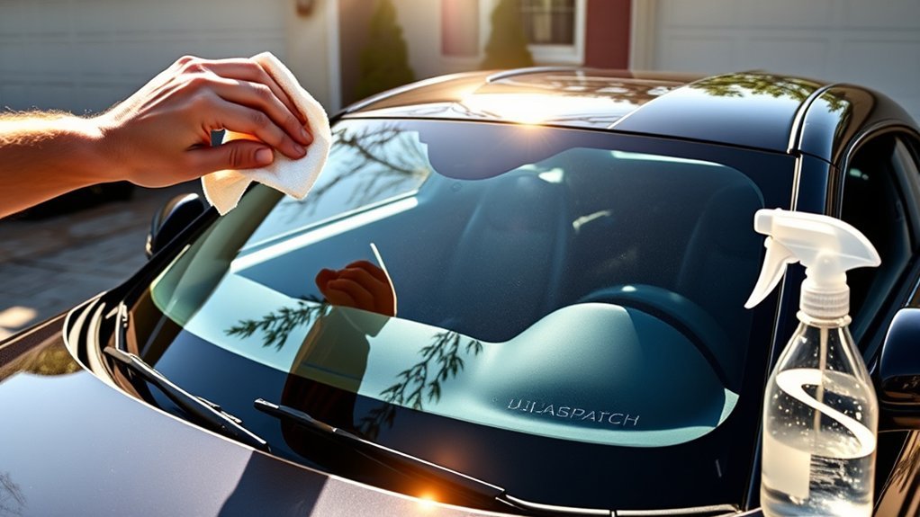 Maintaining clear Toyota Supra windows after cleaning