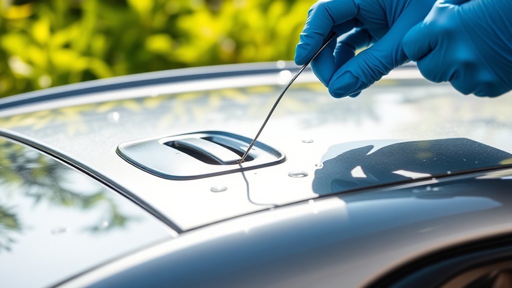 maintain sunroof drain functionality