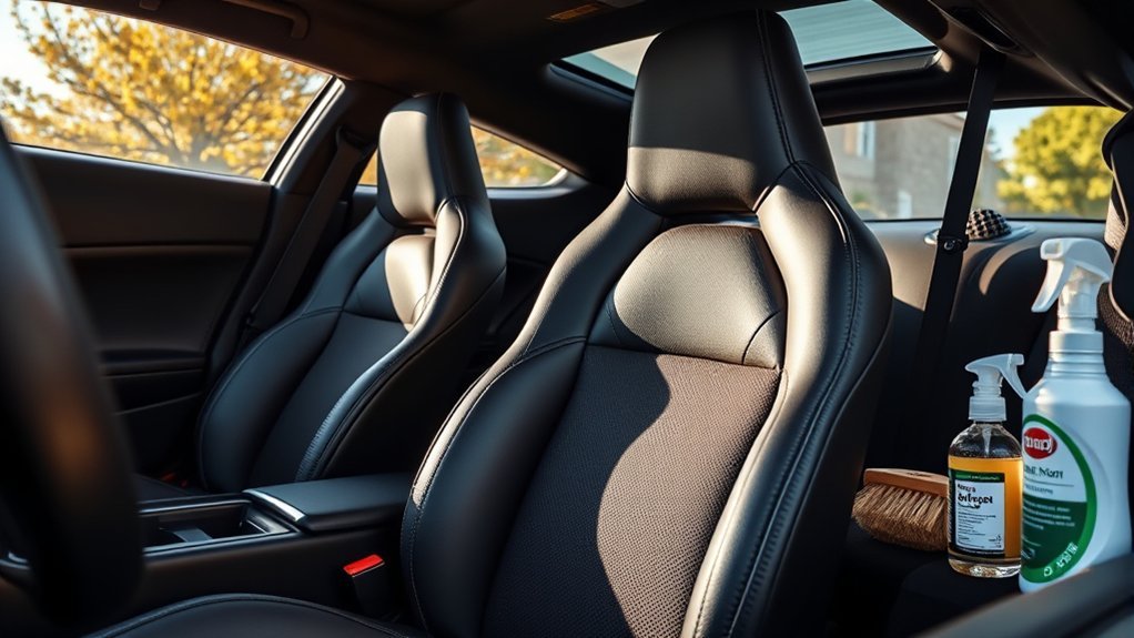 Vacuuming and maintaining a Toyota Supra leather and Alcantara interior