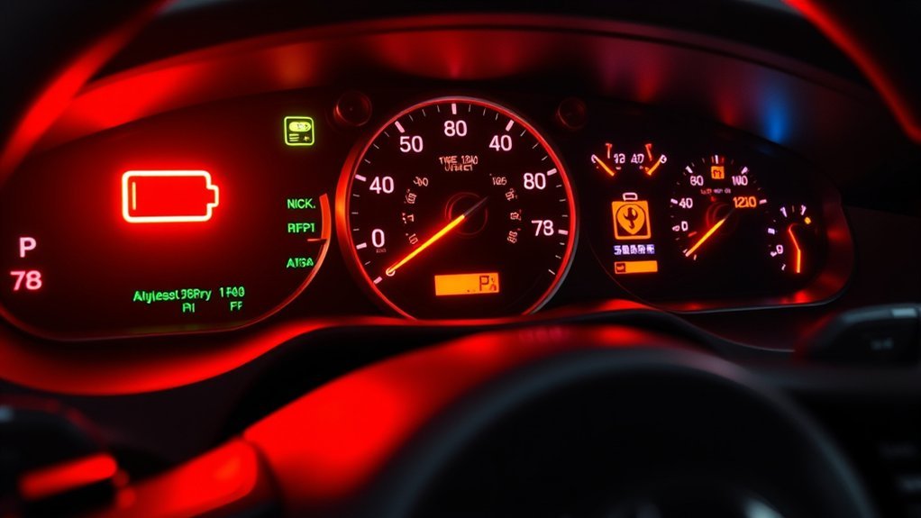 Toyota Supra dashboard warning lights