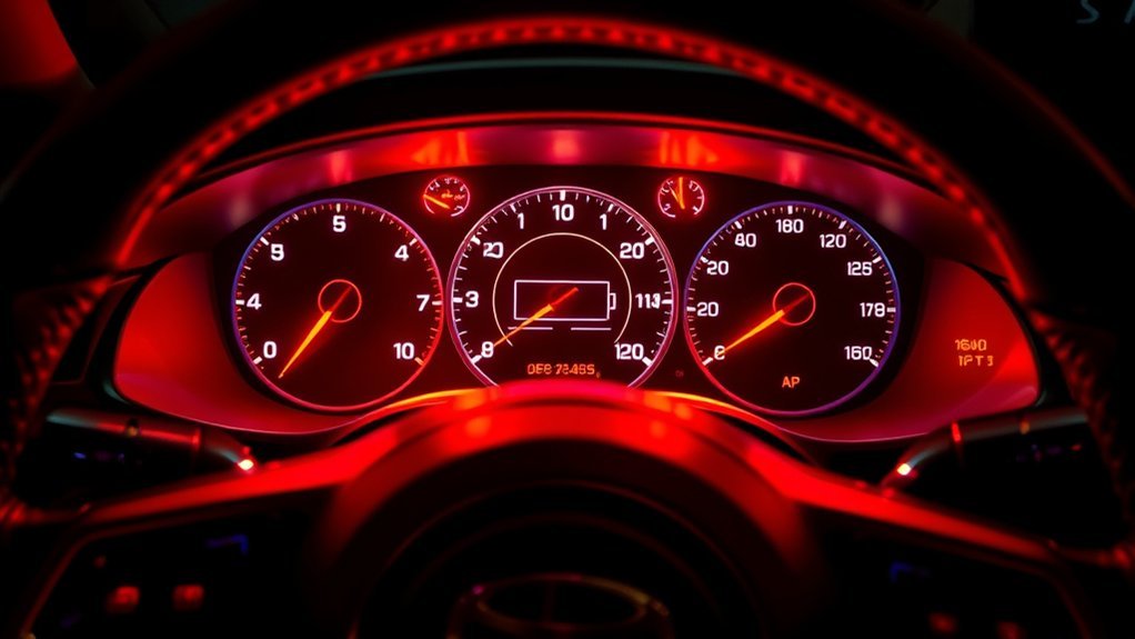 multiple warning lights alert