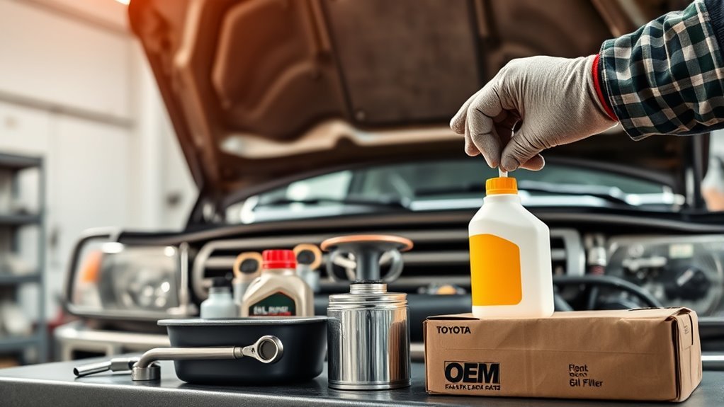 Safely draining and replacing engine oil on a Toyota Land Cruiser