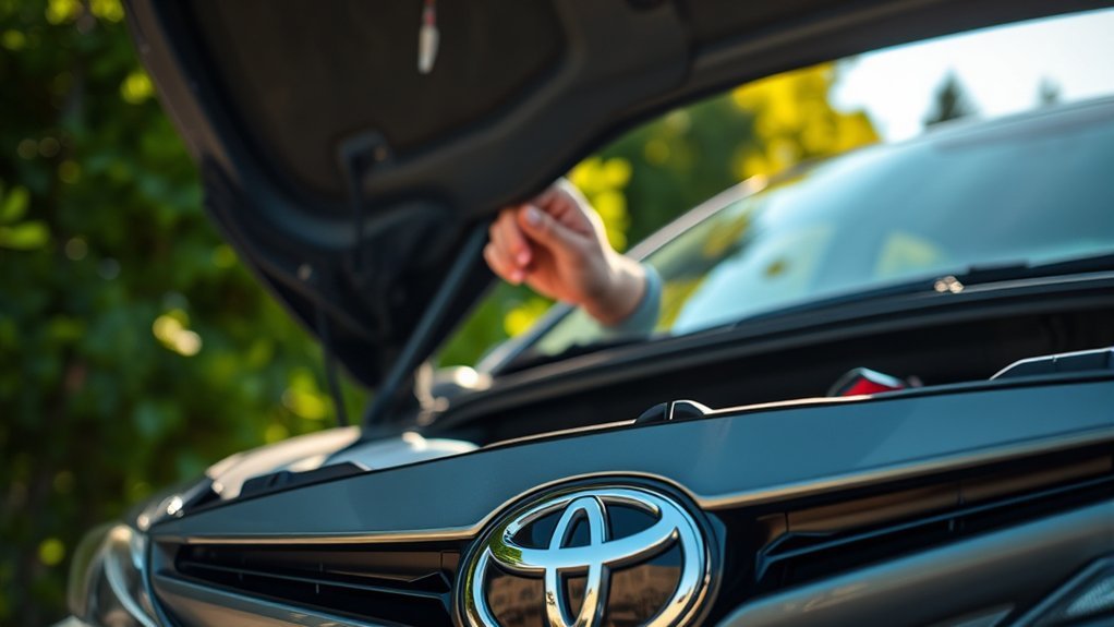open toyota camry hood