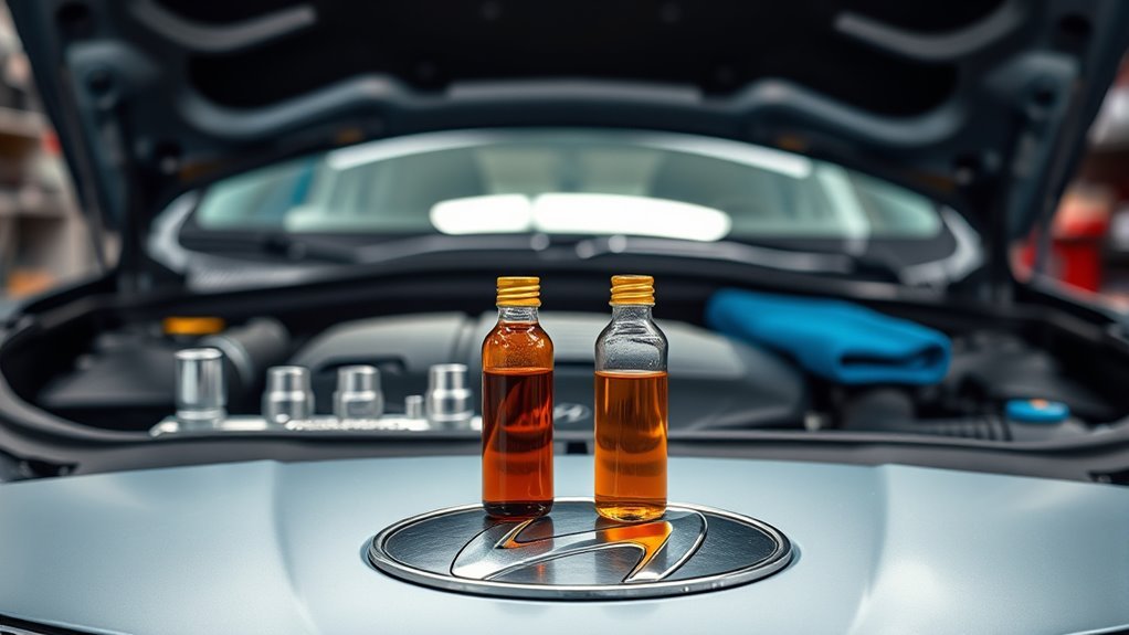 Motor oil viscosity showing cold-start flow and hot-engine protection