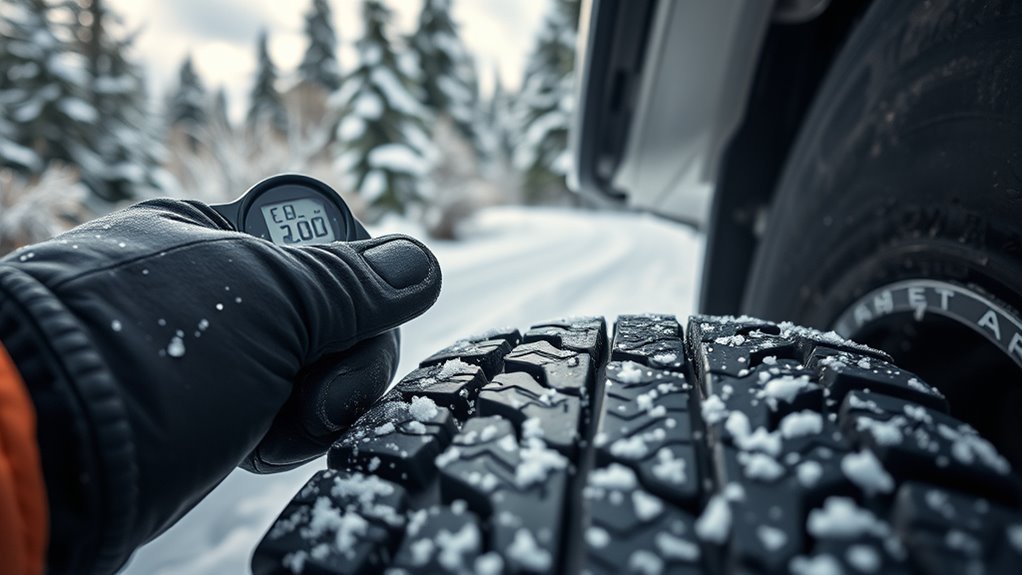 optimal snow tire pressure