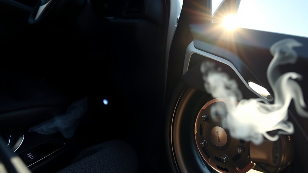 overheated brake inspection needed