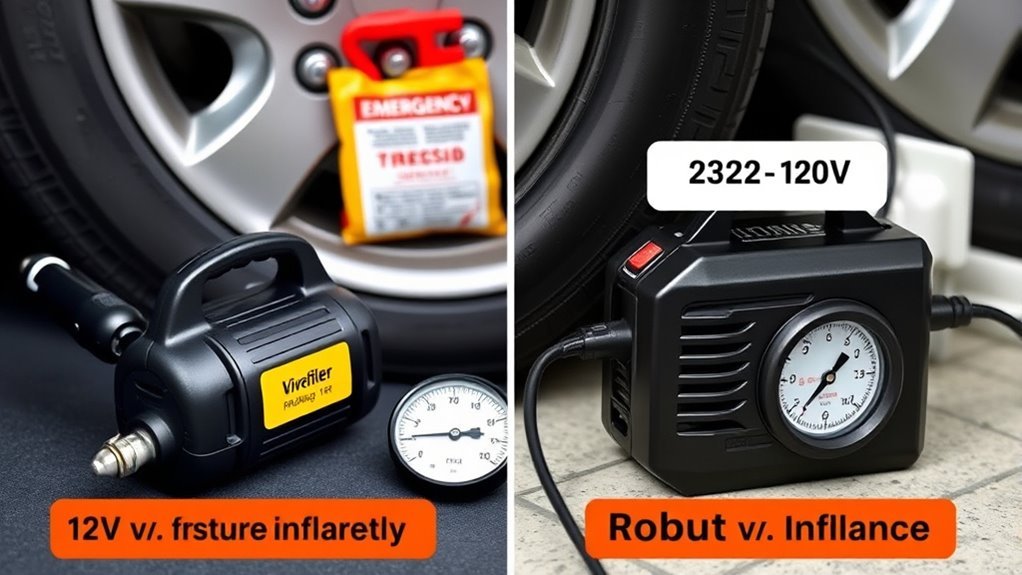 portable emergency tire inflator