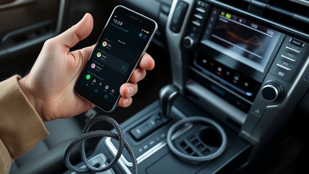 Preparing a phone and USB cable for Android Auto in a Toyota 4Runner