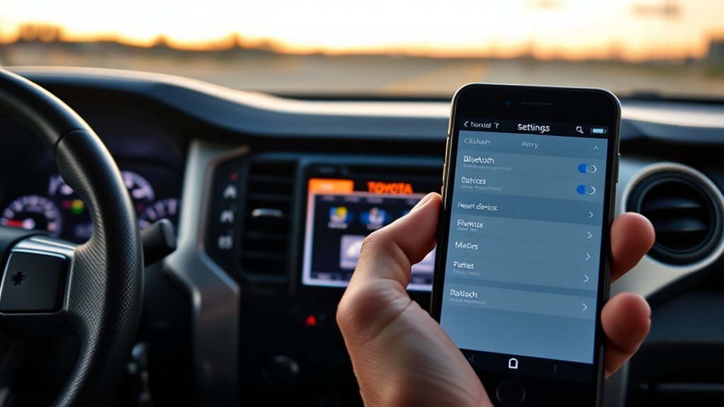 prepare phone and tundra