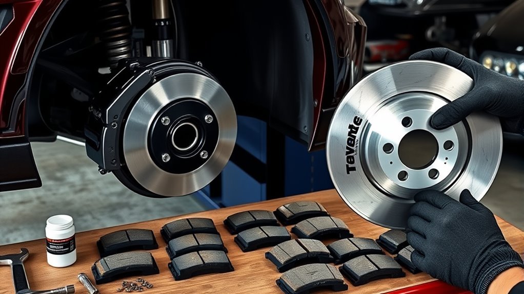 professional brake pad installation