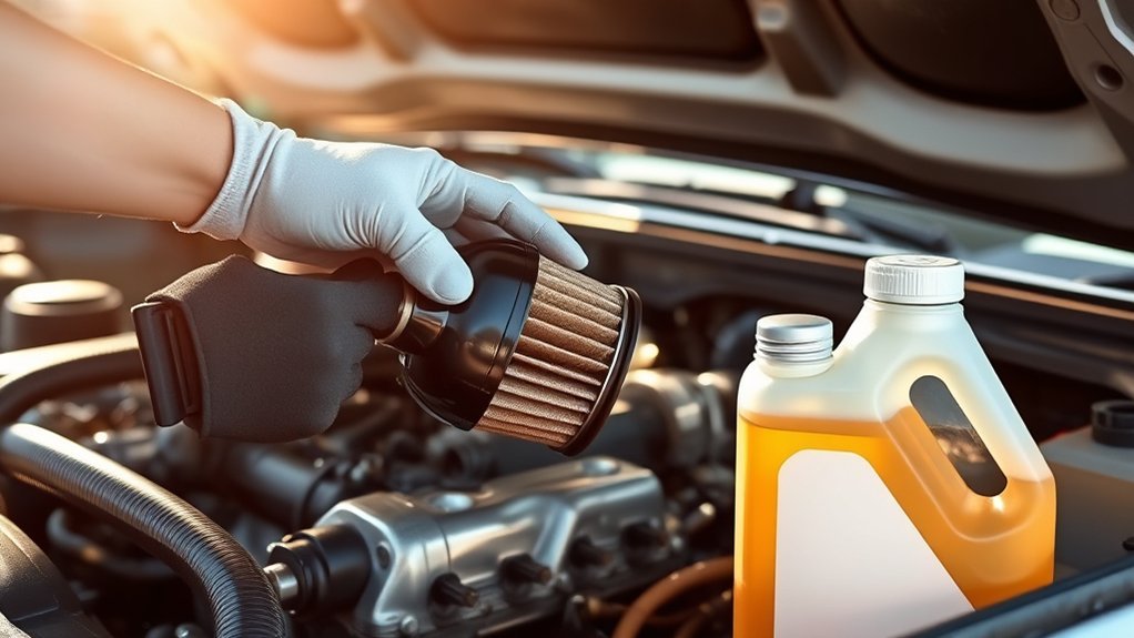 remove and replace oil filter