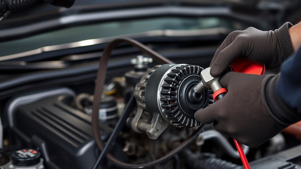 remove belt access alternator