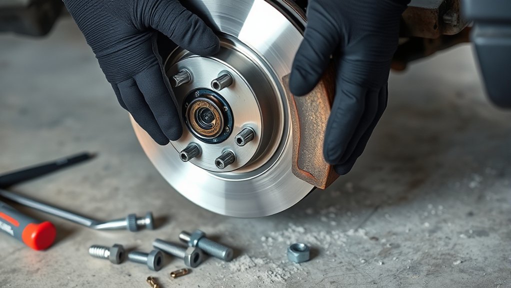 remove old rotors carefully