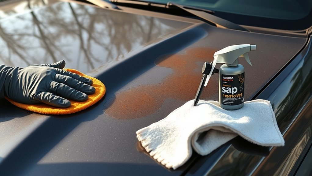 remove sap prevent etching