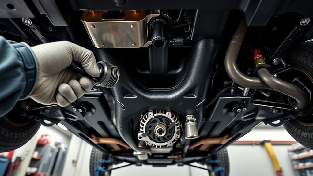 remove skid pan bolts