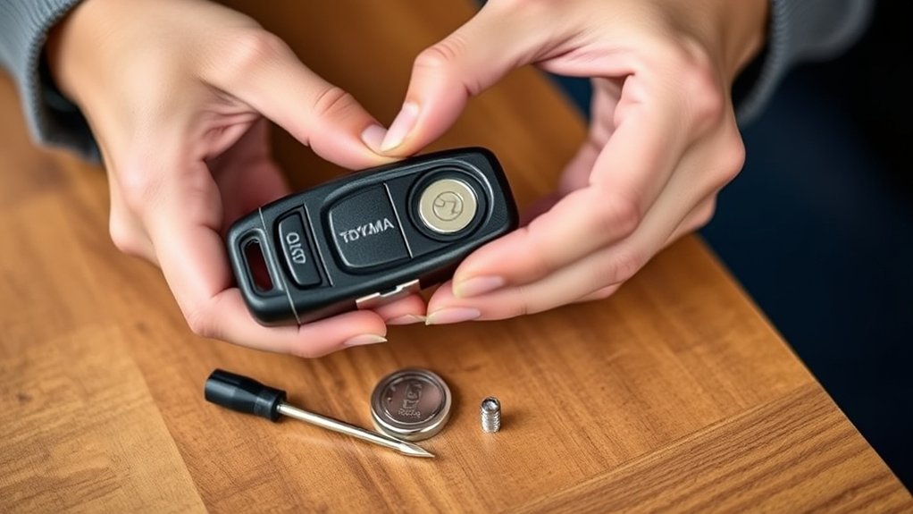 replace tacoma key fob battery