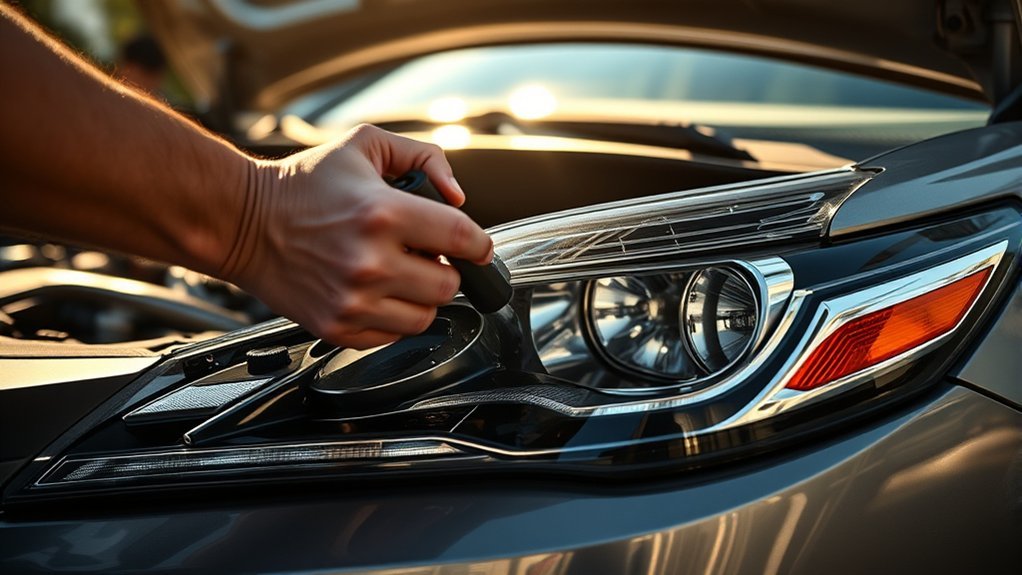 replace toyota camry headlight bulb