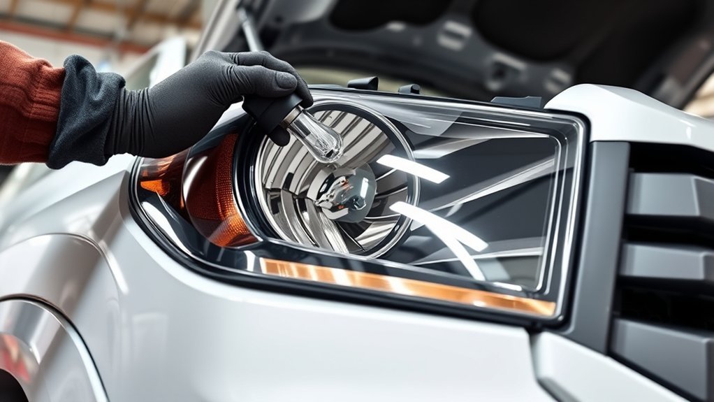 replace toyota tundra headlight bulb