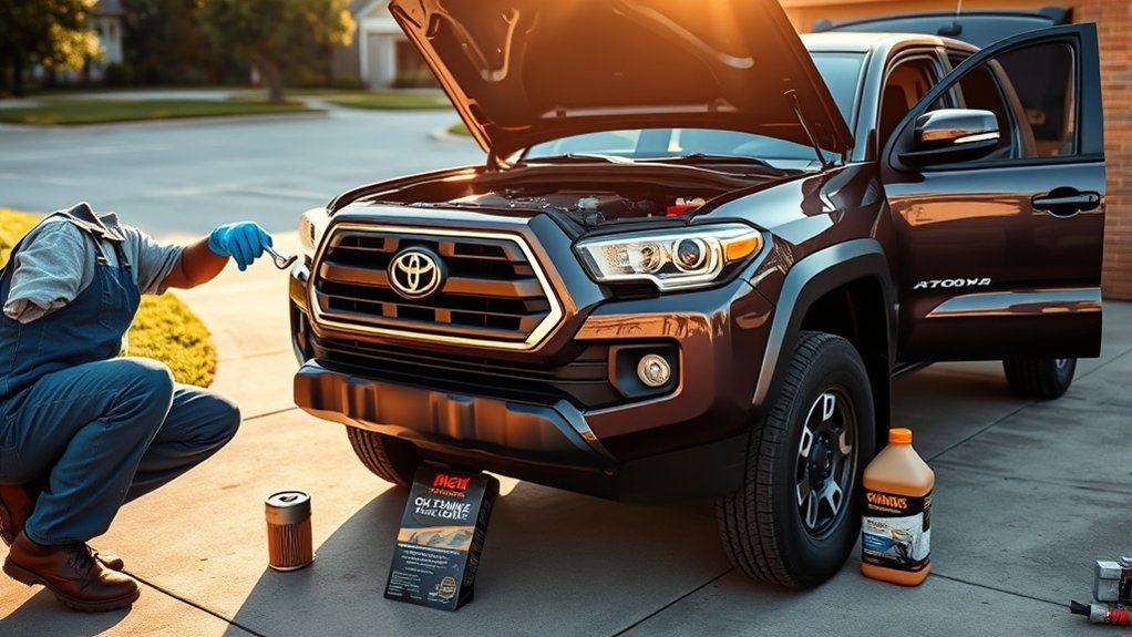 reset tacoma oil light