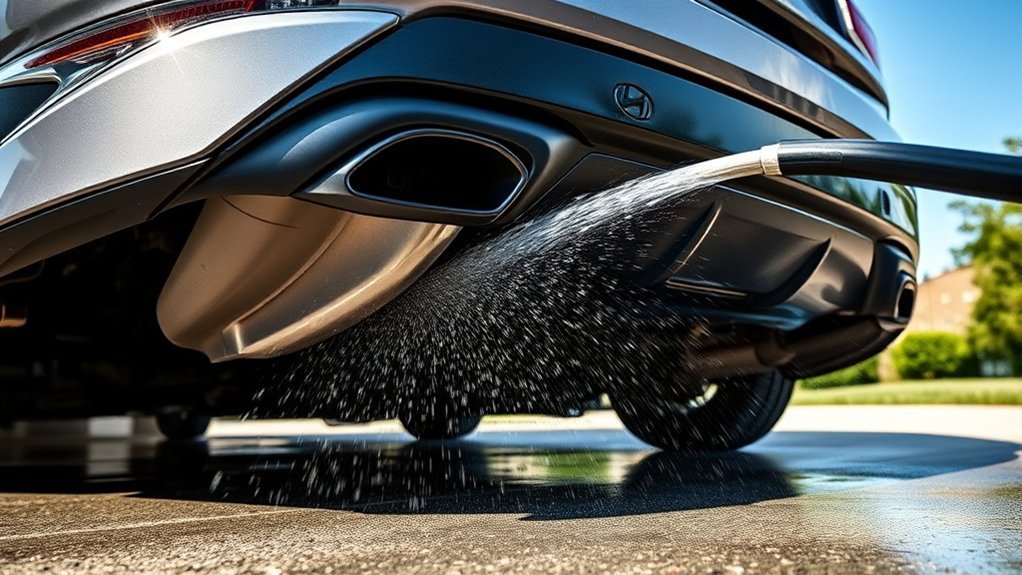rinse undercarriage to prevent damage