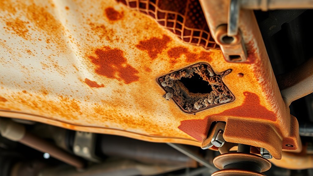 Toyota 4Runner frame rust severity from surface corrosion to structural perforation