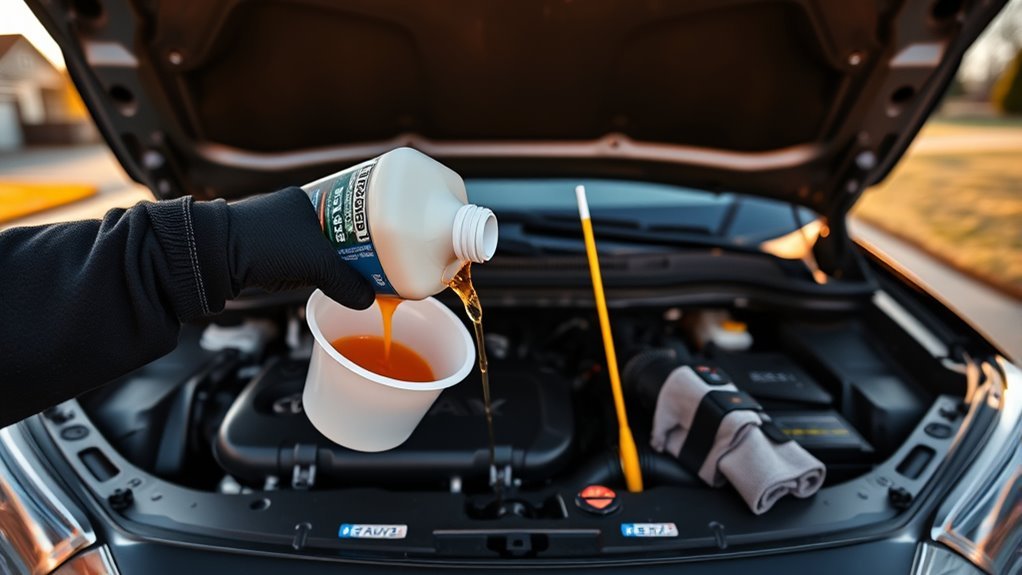 safely top off engine oil