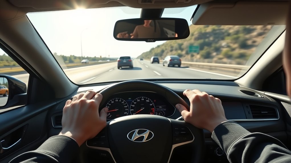 Safe Hyundai Sonata highway trip using supervised driver assistance