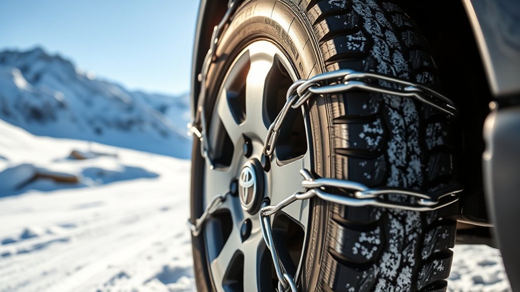 secure tire chain inspection