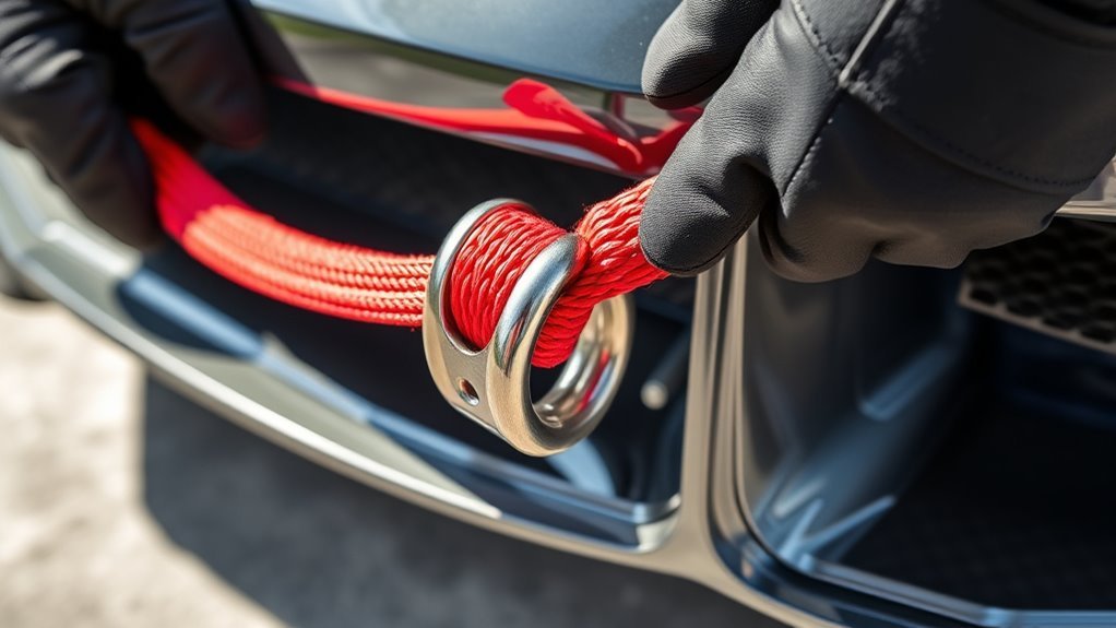 secure tow strap properly