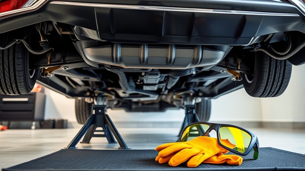 secure vehicle use jack stands