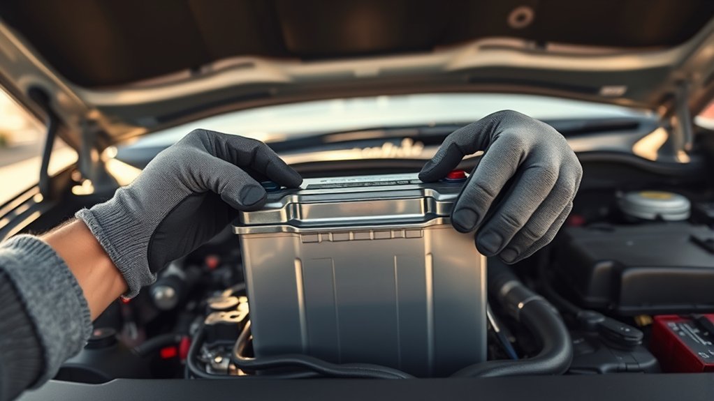 securely install 12v battery