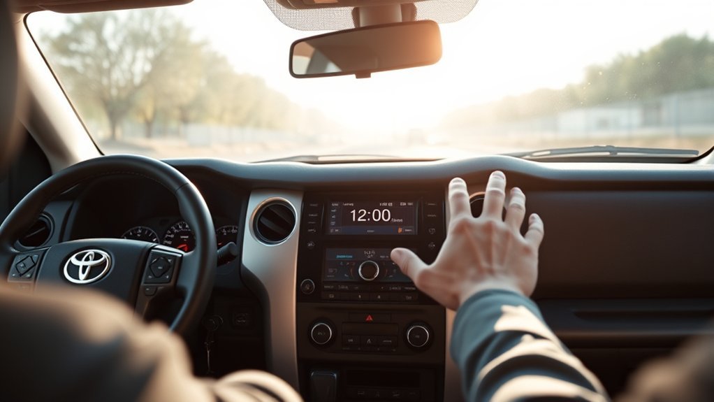 set tundra clock settings