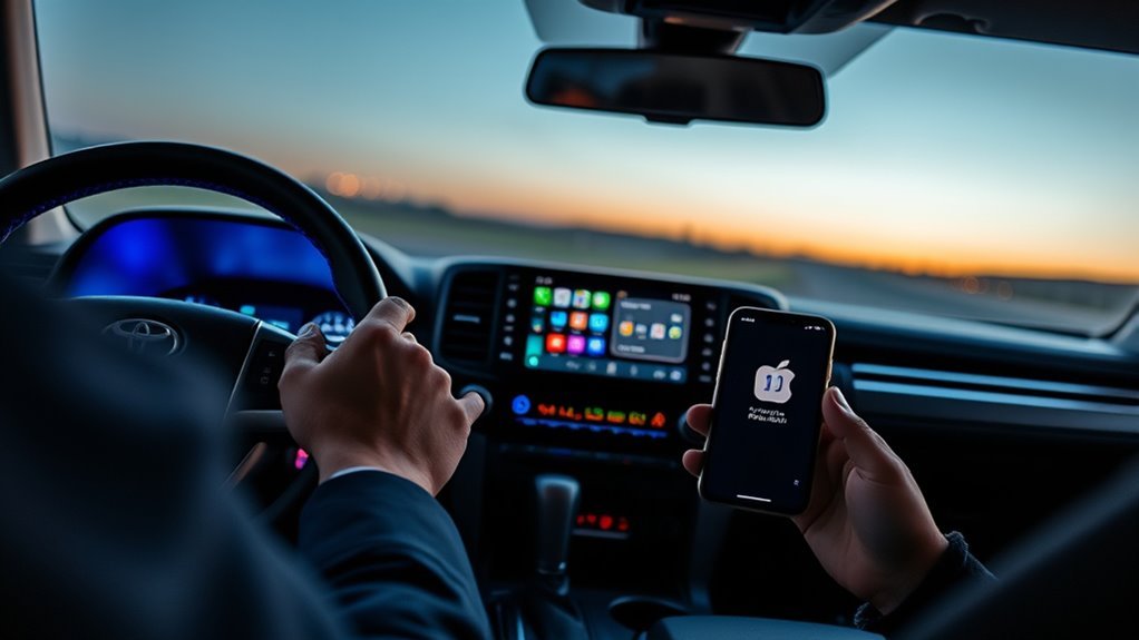 wireless Apple CarPlay pairing with Hamilton kit in Toyota Land Cruiser