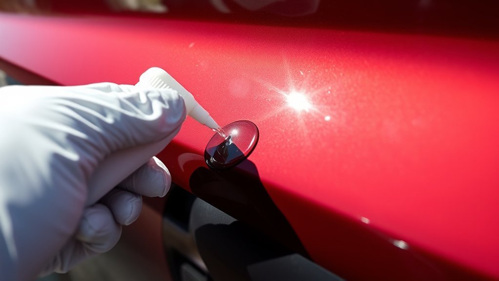 Applying rubber-safe silicone conditioner to a Hyundai Sonata door seal