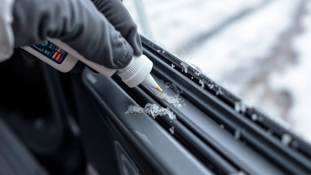 silicone treatment prevents freezing