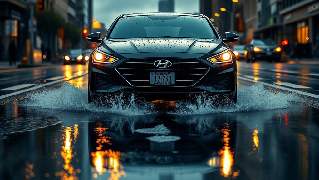 slow down avoid puddles