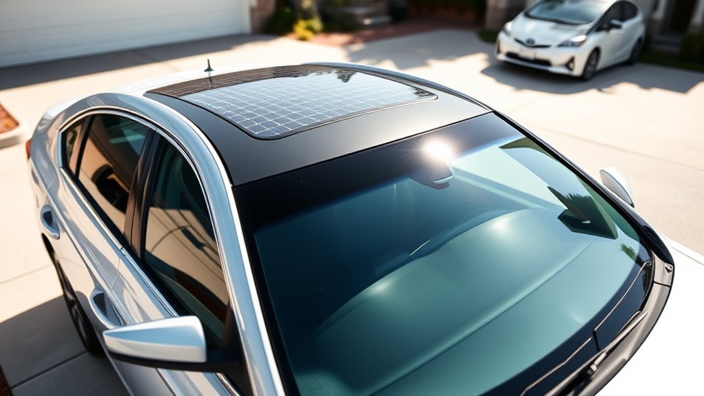 Comparison of Hyundai Sonata Hybrid and Toyota Prius solar charging systems