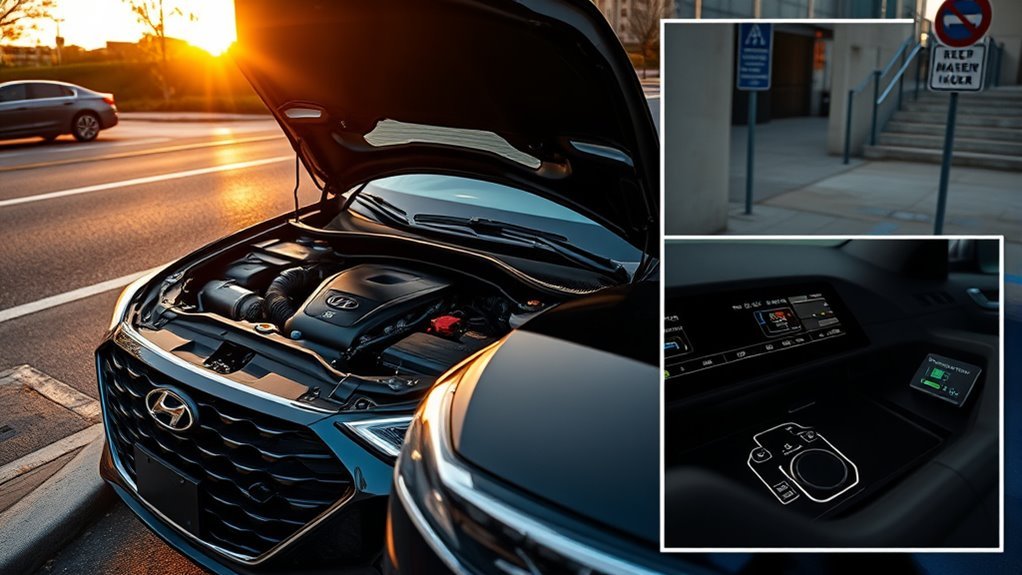 Solar energy supporting the Hyundai Sonata Hybrid electrical system while parked