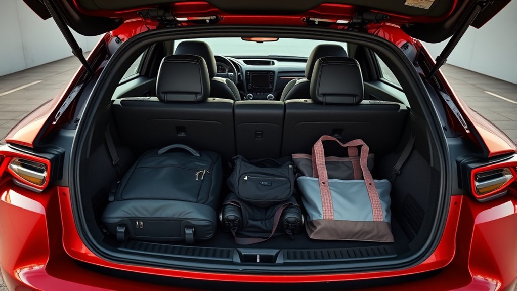 sporty design limits cargo